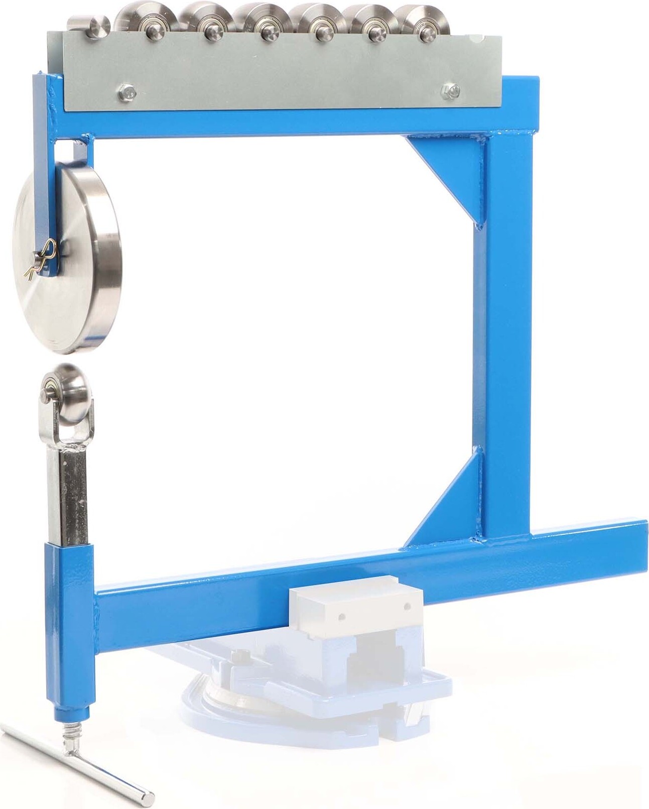 Wiltec Rollenstreckmaschine bis 15 mm Blechstärke, English Wheel mit 6 Streckrollen zur Metallverarbeitung, Blechbearbeitung 63028