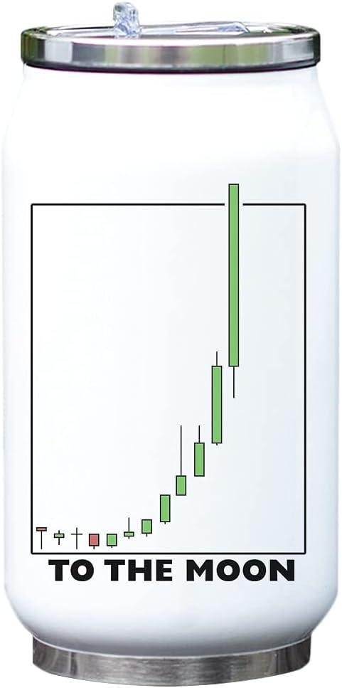 Markenlos Thermische Vakuum-Getränkeflasche mit Graph zum exponentiellen Wachstum