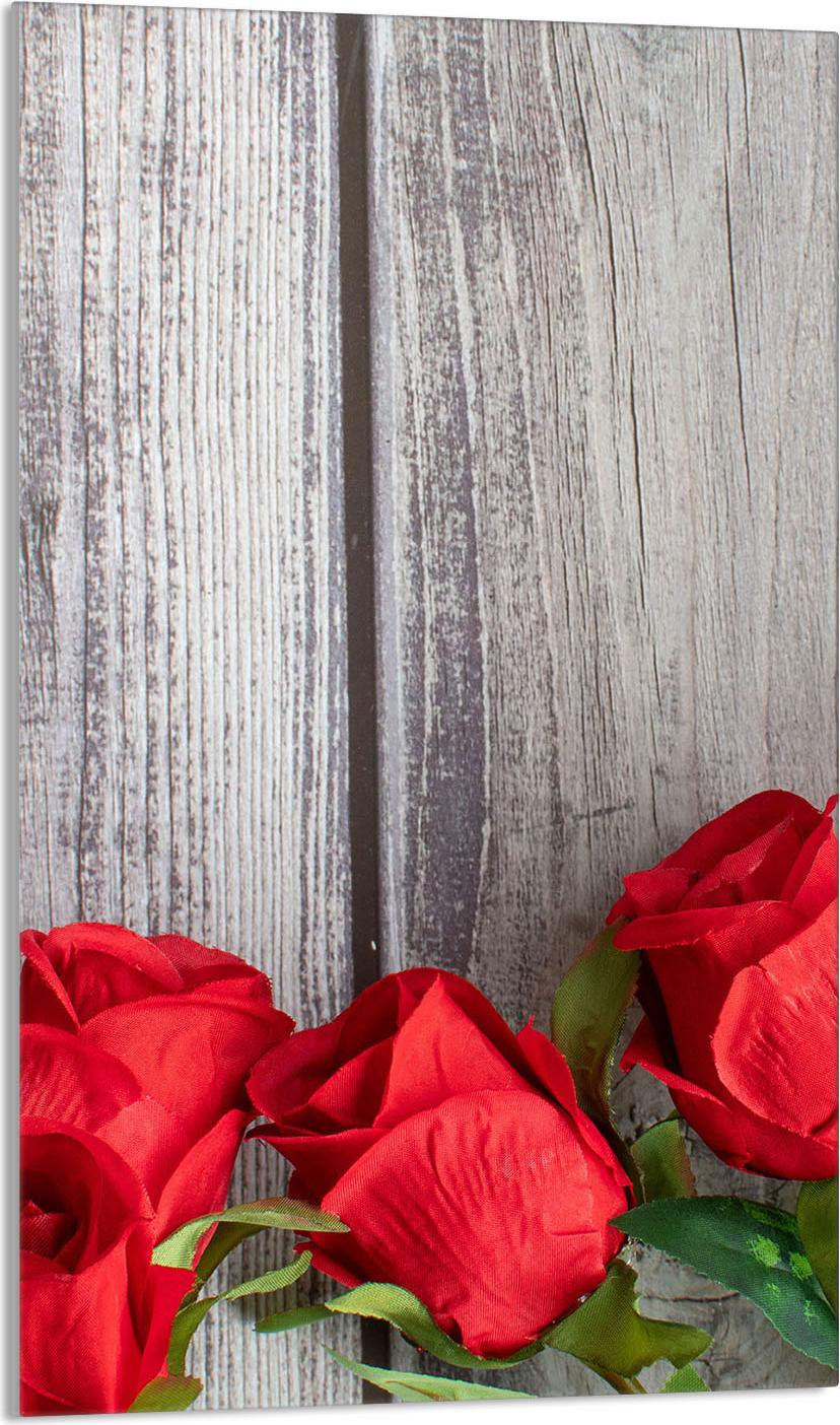 TMK ArtDeko Herdabdeckplatte 30x52 Glaskeramikfeld Abdeckung Spritzschutz Glasplatte Deko Schneidebrett, Holz Rose