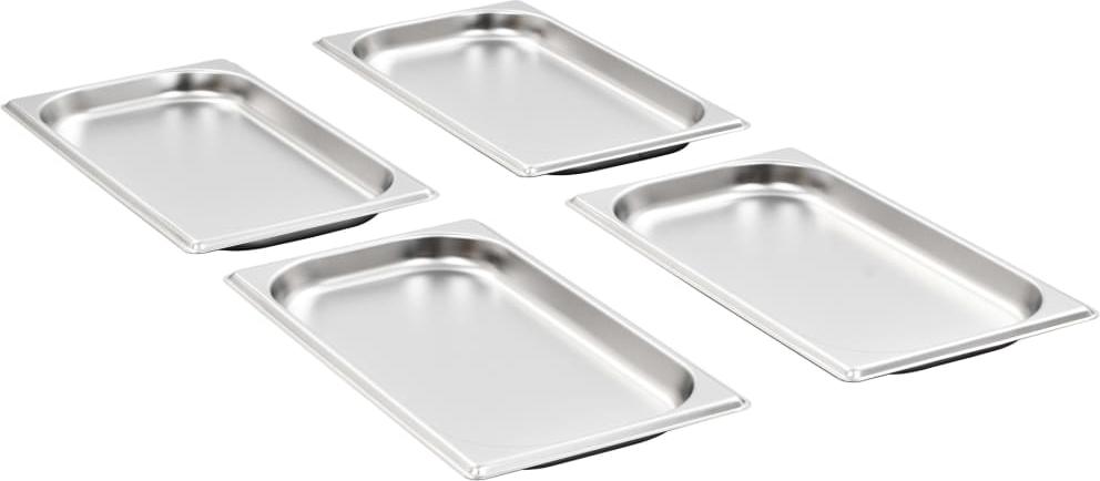vidaXL Gastronormbehälter 12 Stk. GN 1/3 20 mm Edelstahl 50892