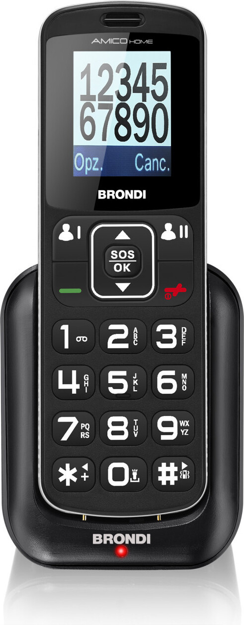 Brondi Amico Home 4,5 cm (1.77 Zoll) 90 g Schwarz Einsteigertelefon 10276070