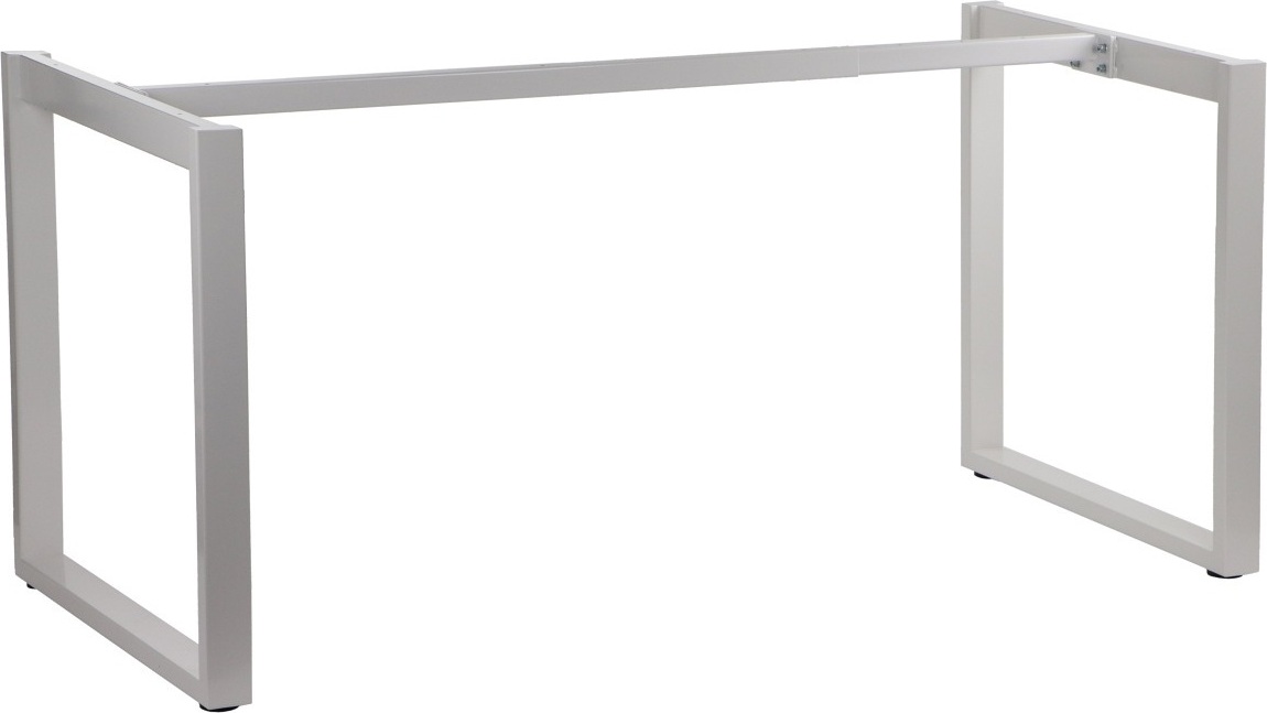 STEMA Metallgestell für Schreibtisch oder Tisch NY-131A, längenverstellbar, verstellbare Beine, Maße 120-180x70x72,5 cm, Weiß