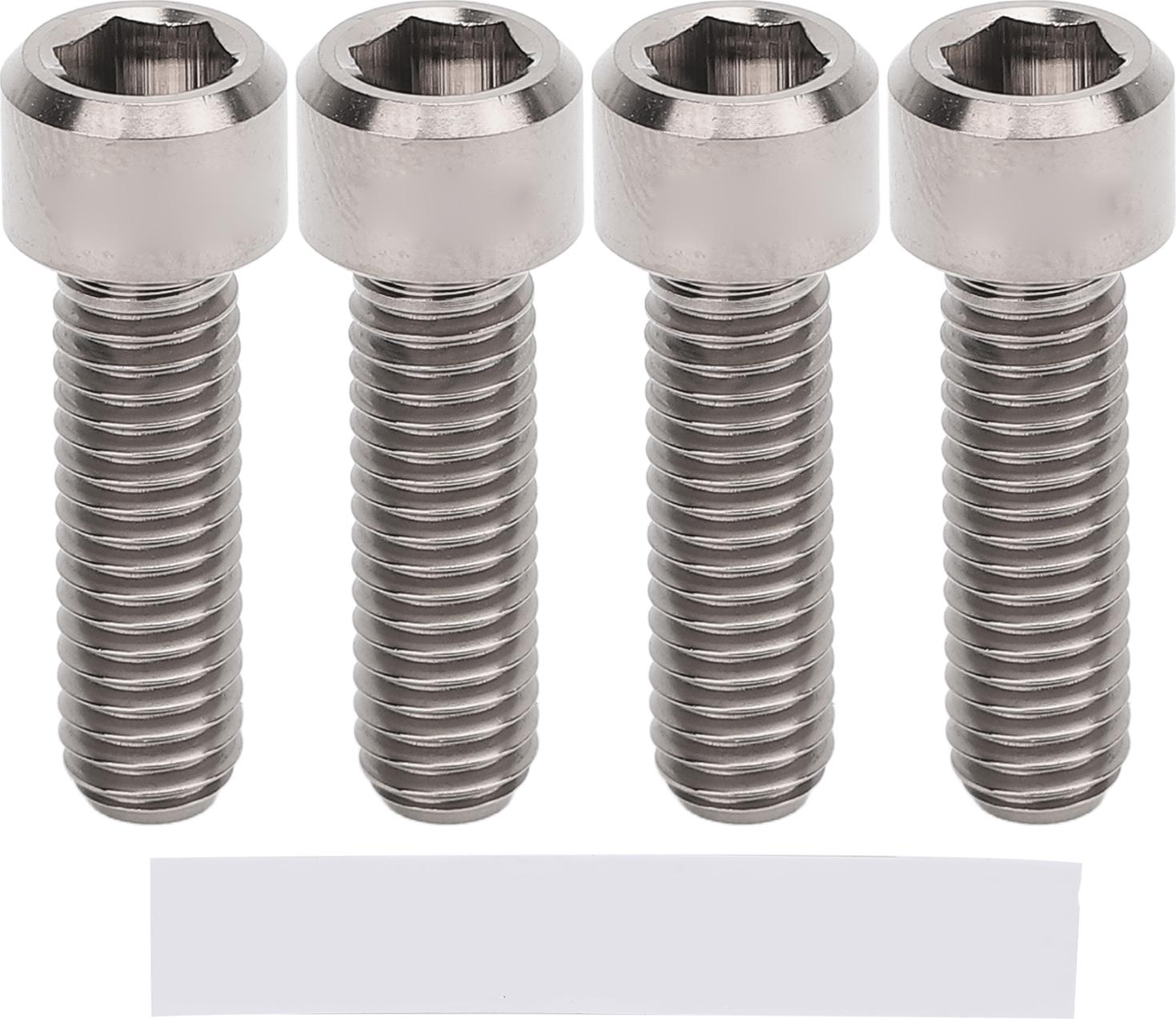Gistuch 4 Stück M6 x 20 mm feste Schrauben für Scheibenbremsen, Ti-Legierung, Bremssattelschrauben für Mountainbike-Bremssystem