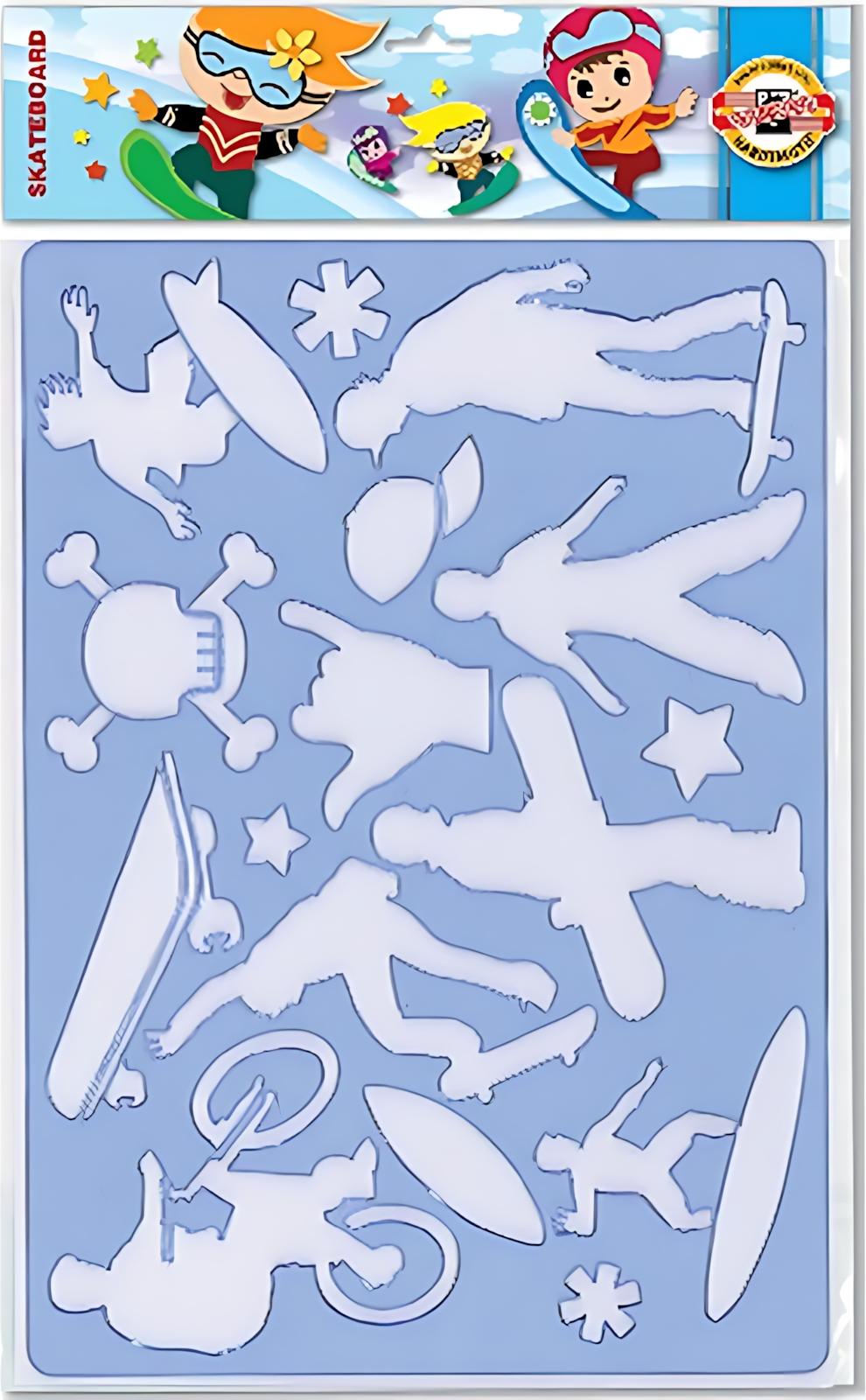 Koh I Noor KOH Schablone - Malschablone 18,5x26,5 cm Skateboard K9820011