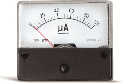 Eneroid Einbau-Messinstrument, 0...100 µA DC 203572
