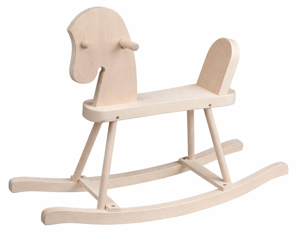 Holzschaukelpferd für Kinder Baby Mix natur