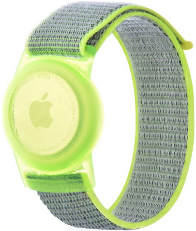 Detský náramok na Apple AirTag Tech-protect Nylon limetková
