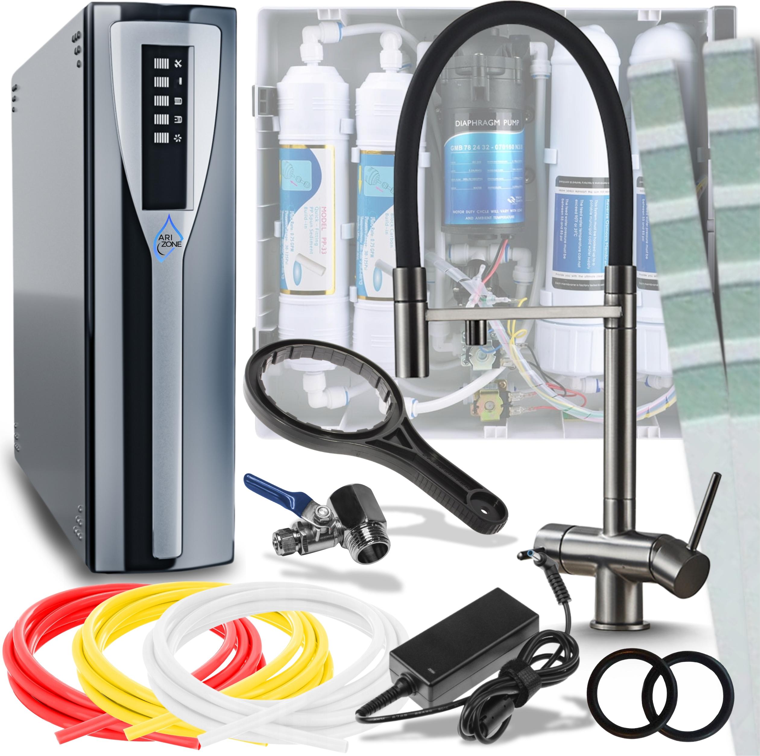 Küchenarmatur Ari 3-Wege Ausziehbar Grafit Keramikventil