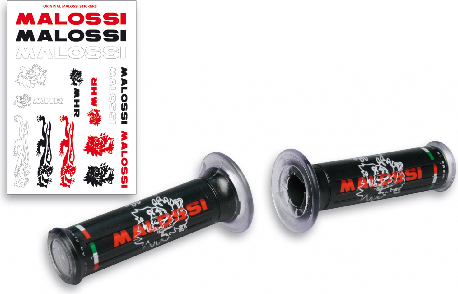 Griffe Malossi geschlossen Ø 30 mm schwarz mit Malossi Logo 2 Stück 6914575.B0