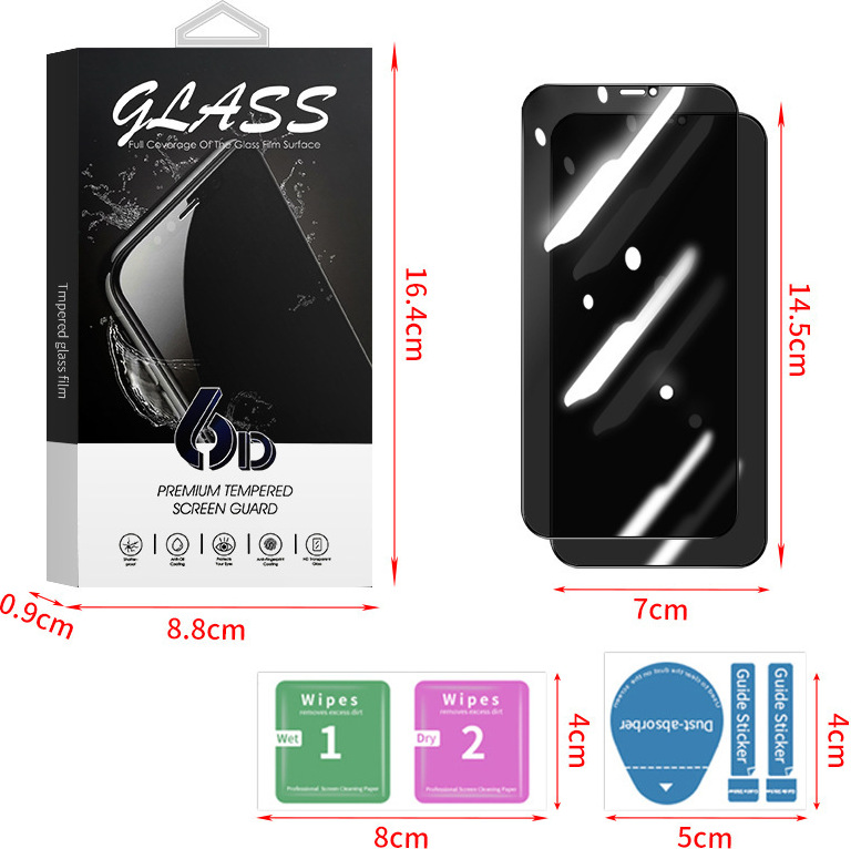 INF Anti-Spy-Displayschutz für iPhone (2er-Pack) iPhone 12 Pro 318324
