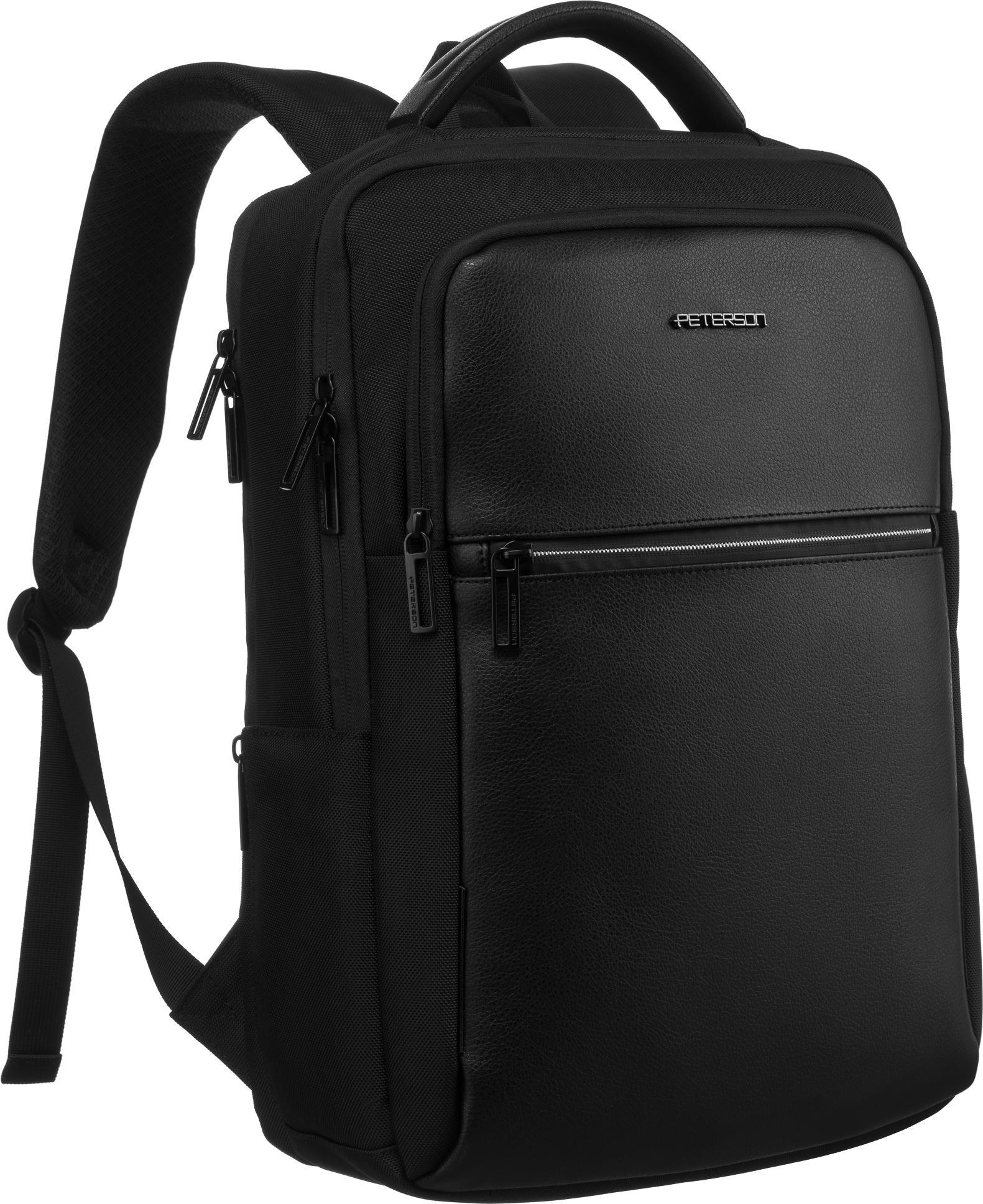 Peterson | Reiserucksack, mit Platz, für einen Laptop, Schwarz, 28.5x40 cm 372357