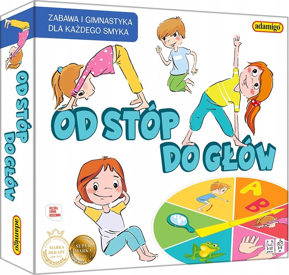 Adamigo Bewegungsspiel Von Kopf bis Fuß mit Dreh-Pfeil und Aufgabenkarten