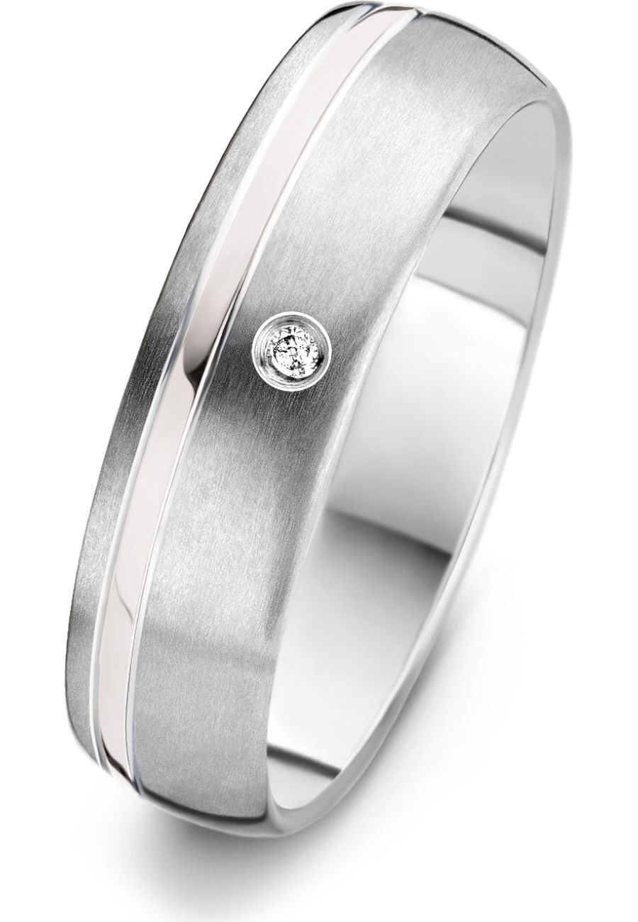Danish Design - Ring - Damen - IJ138R1D-56 - Lynge - Titanium - Diamanten - 56
