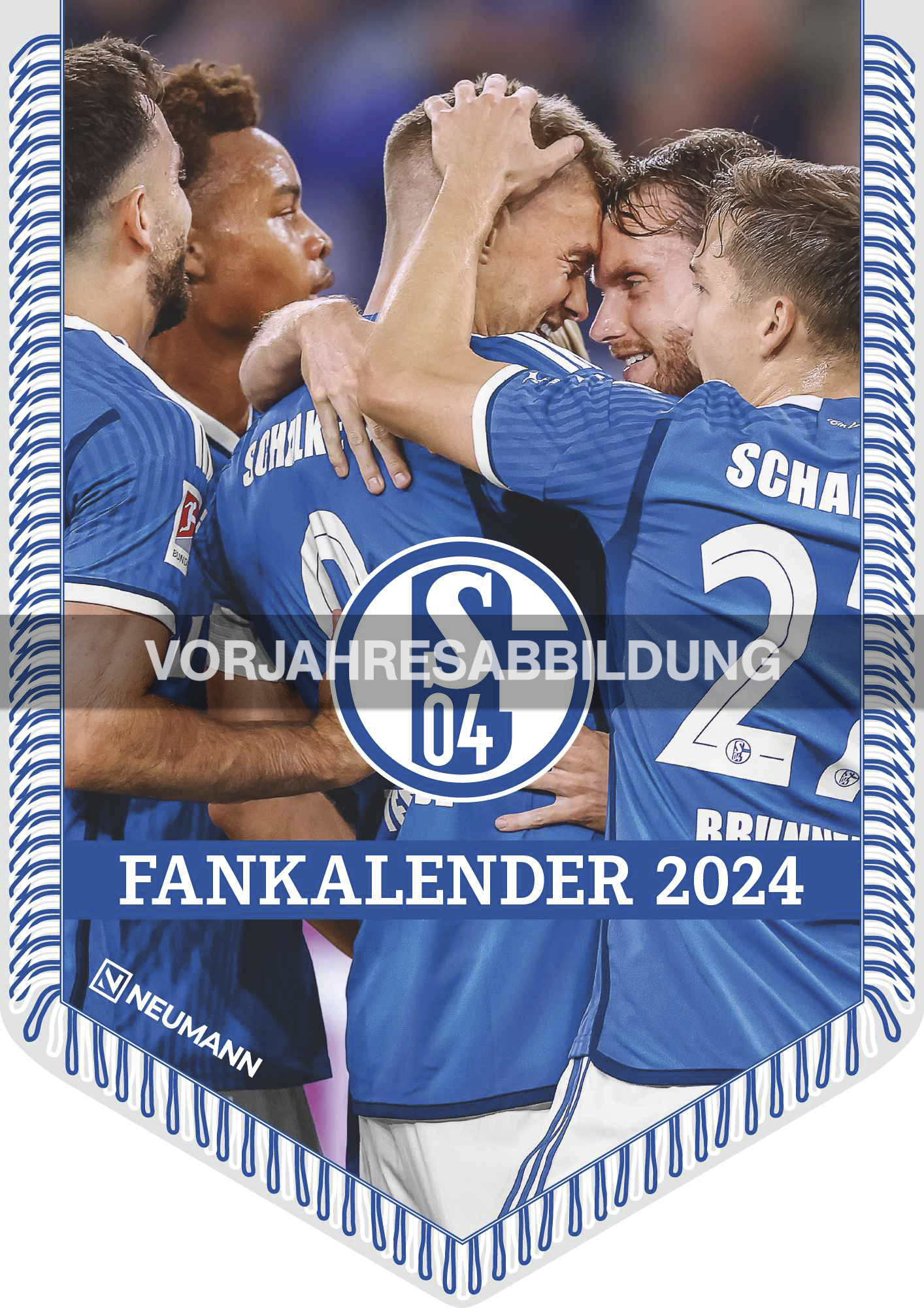 N NEUMANNVERLAGE - FC Schalke 04 2025 Fan Timer, 22 X 45 Cm, Football Family Planner With 5 Columns And Motifs Of The Stars, Fan Calendar With Football Highlights, Holiday