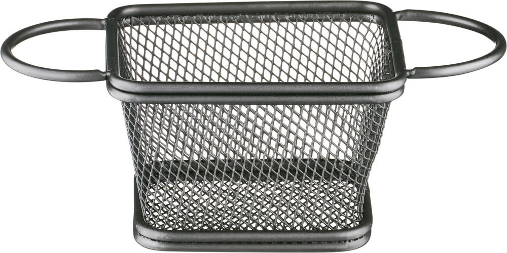 Stalgast Servier-Frittierkorb eckig, 100x80x70 mm (BxTxH), schwarz