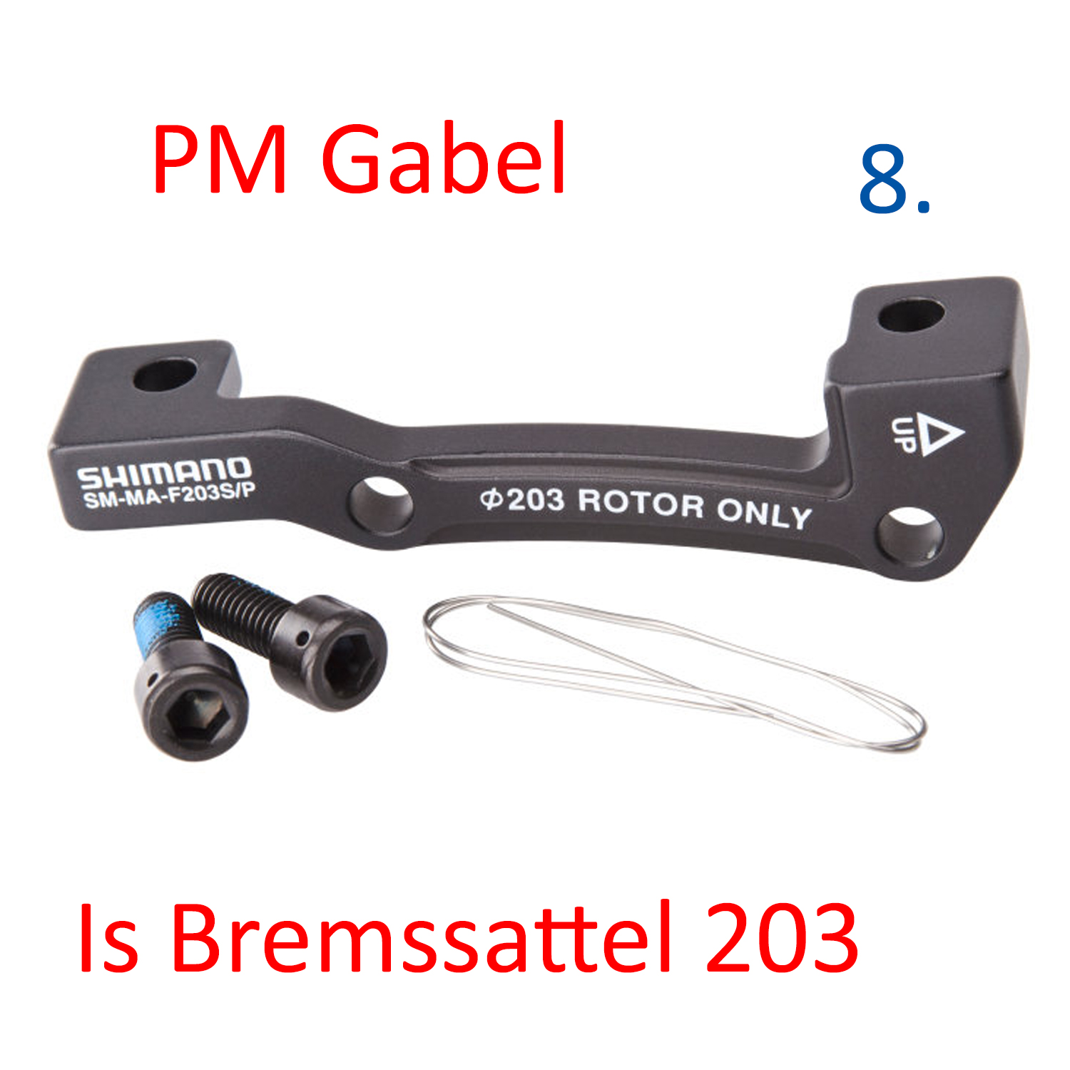 Shimano Bremsscheiben Adapter 203 S/P PM-IS VR203 Nr. 8 ISMMAF203SPA