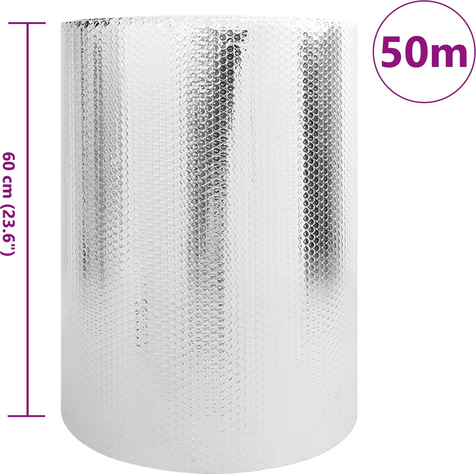 vidaXL Heizkörper-Reflektorfolie Silber 50 x 0,6 m Polyethylen 42009822