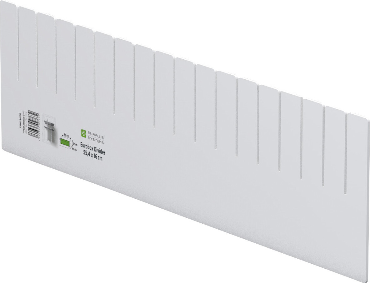 Surplus Systems Abtrenner für Eurobox 55,4 x 16 cm, weiß 551603-970
