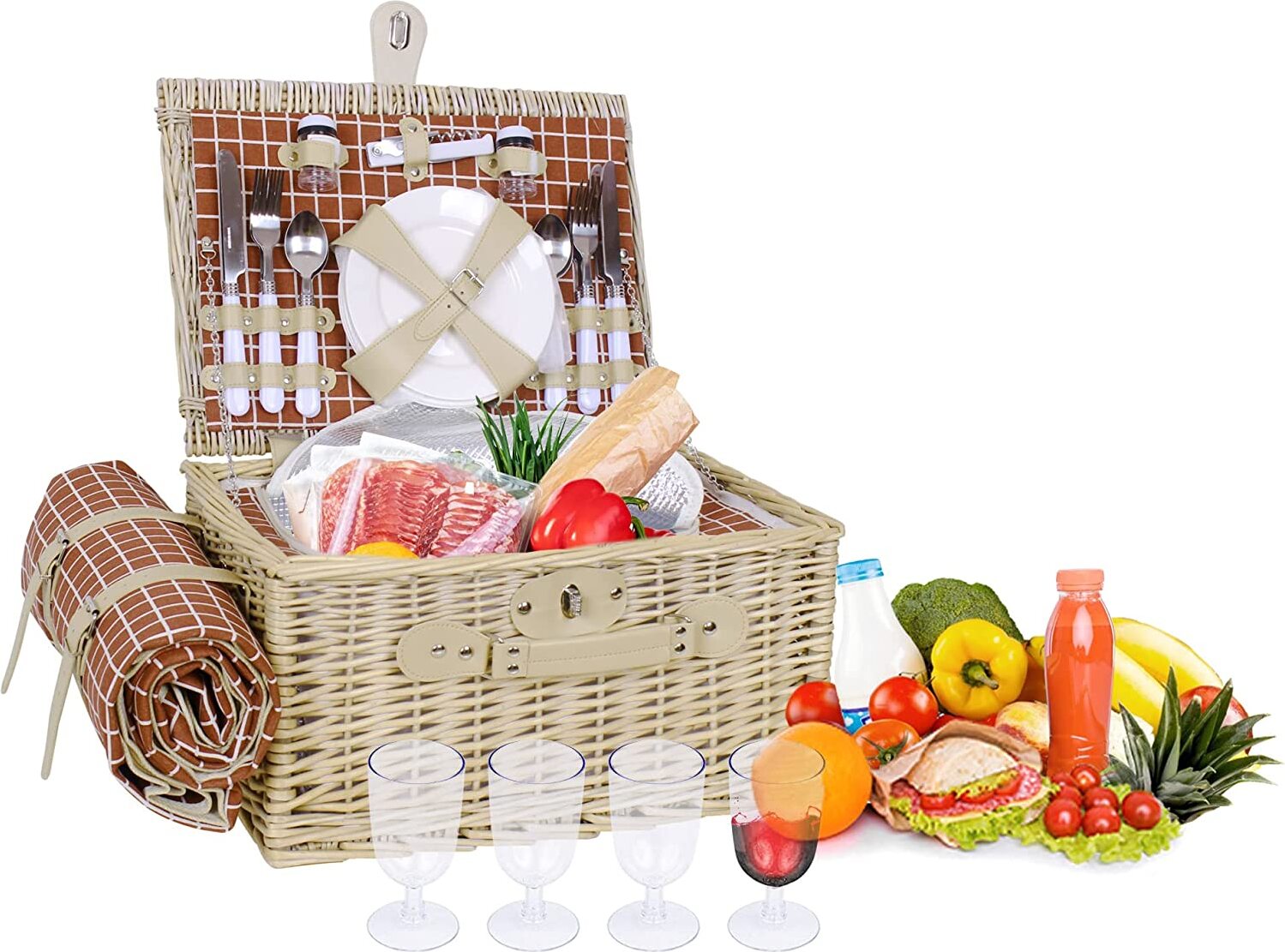 Unbekannt Picknickkorb Kaufen Picknickkorb 4 Person Produktbild-Vorschau 9
