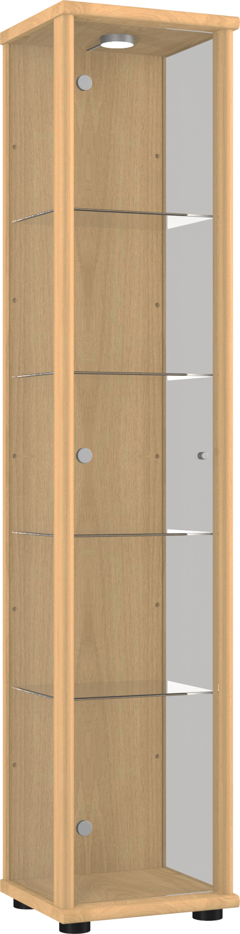 K-Möbel Vitrina De Cristal En Blanco (176x37x33 Cm) Con Espejo, LED Y - Foto 6