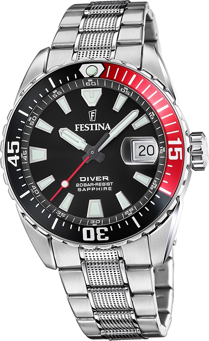 Festina pánske hodinky z ušľachtilej ocele strieborné Festina The Originals náramkové hodinky D2UF20669/6
