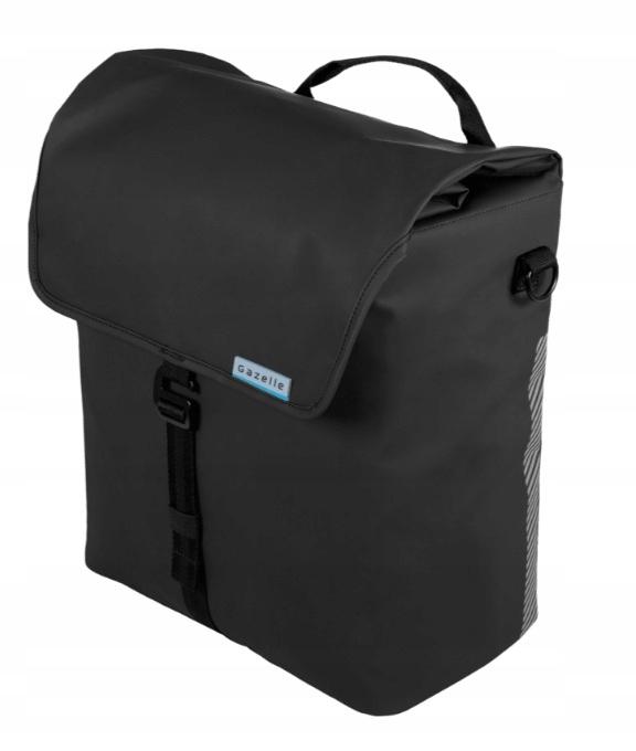 Gazelle Deluxe Fahrradtasche, Einzelne Fahrradtasche, Schwarz, 17,5 l