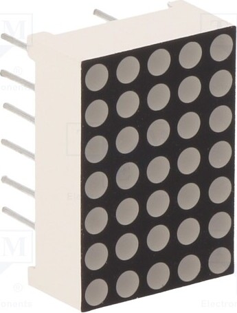 TNE 1x Display: LED rot 5x7 Kathode 30÷60mcd Matrize 12,7x17,8x6,3mm FYM-7571AUHR-11 _1GH_FYM-7571AUHR-11