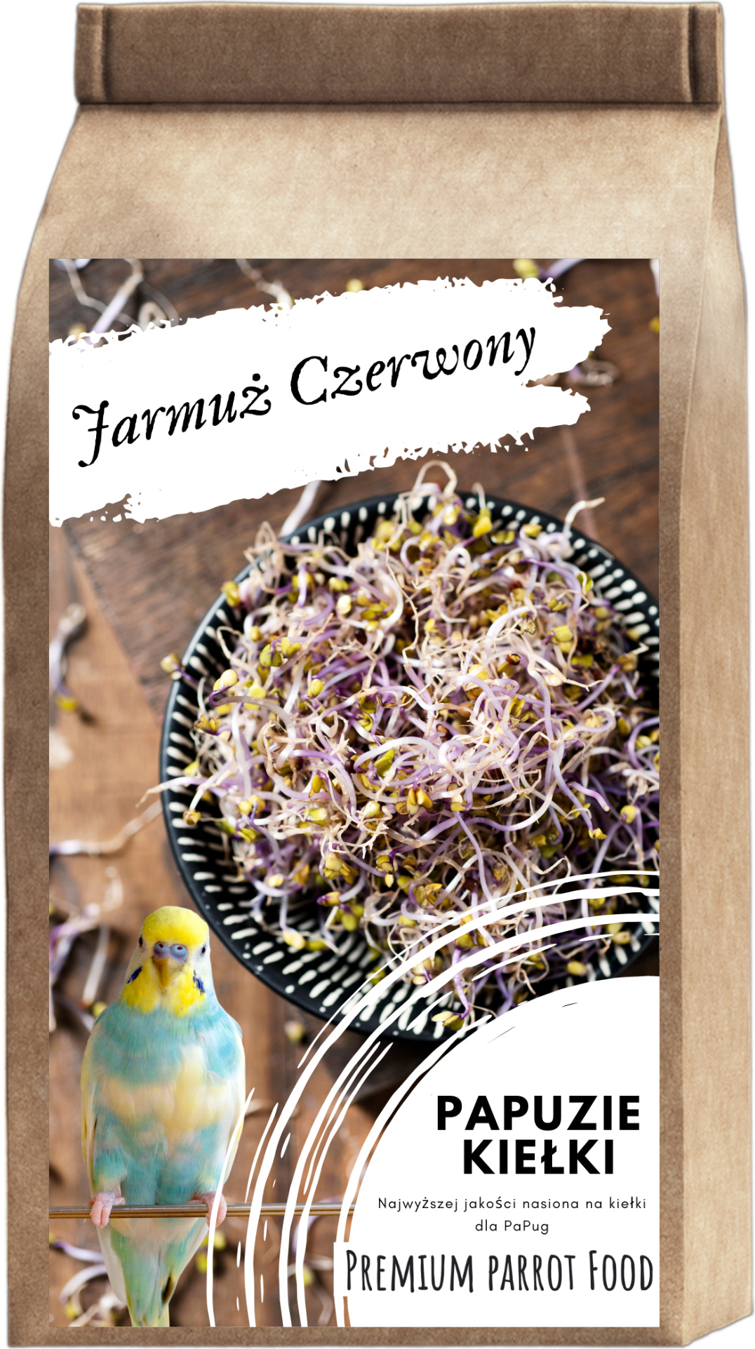 Premium Parrot Food Premium Papageienfutter | Rotkohl | Keimsaat | für Papageien 50g