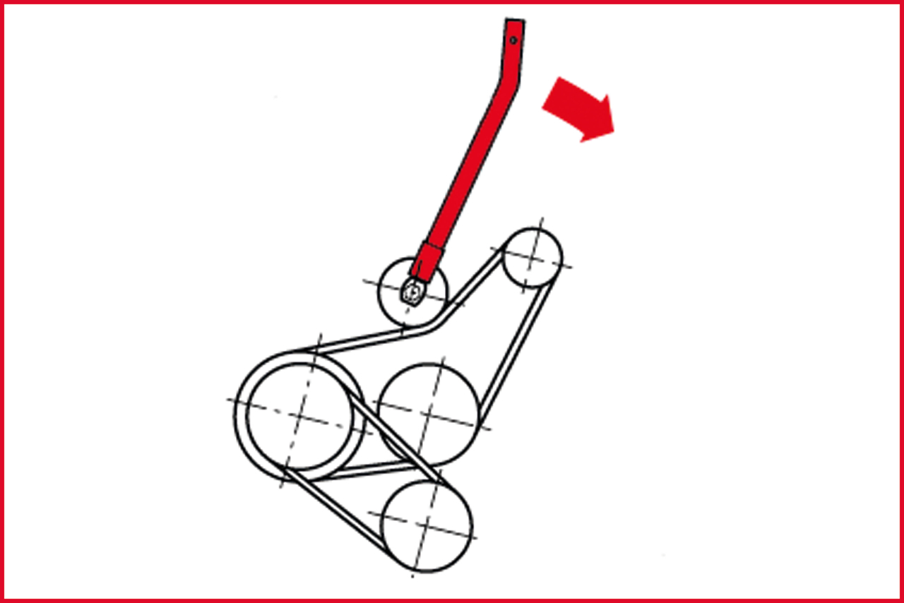 KS TOOLS 150.1237 Schlüssel Keilriemenspannung
