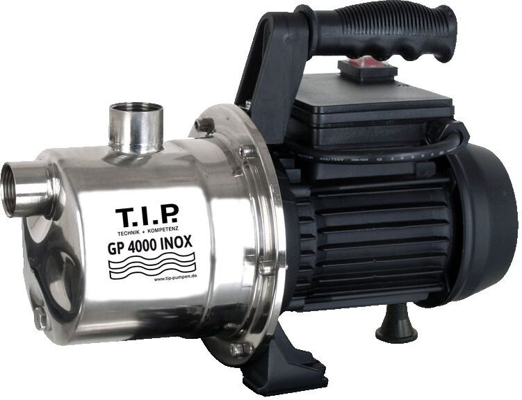 T.I.P. TIP Gartenpumpe GP 4000 Inox, Fördermenge max. 4000 l/h, Leistung 800 W, Förderhöhe max. 42 m 31371