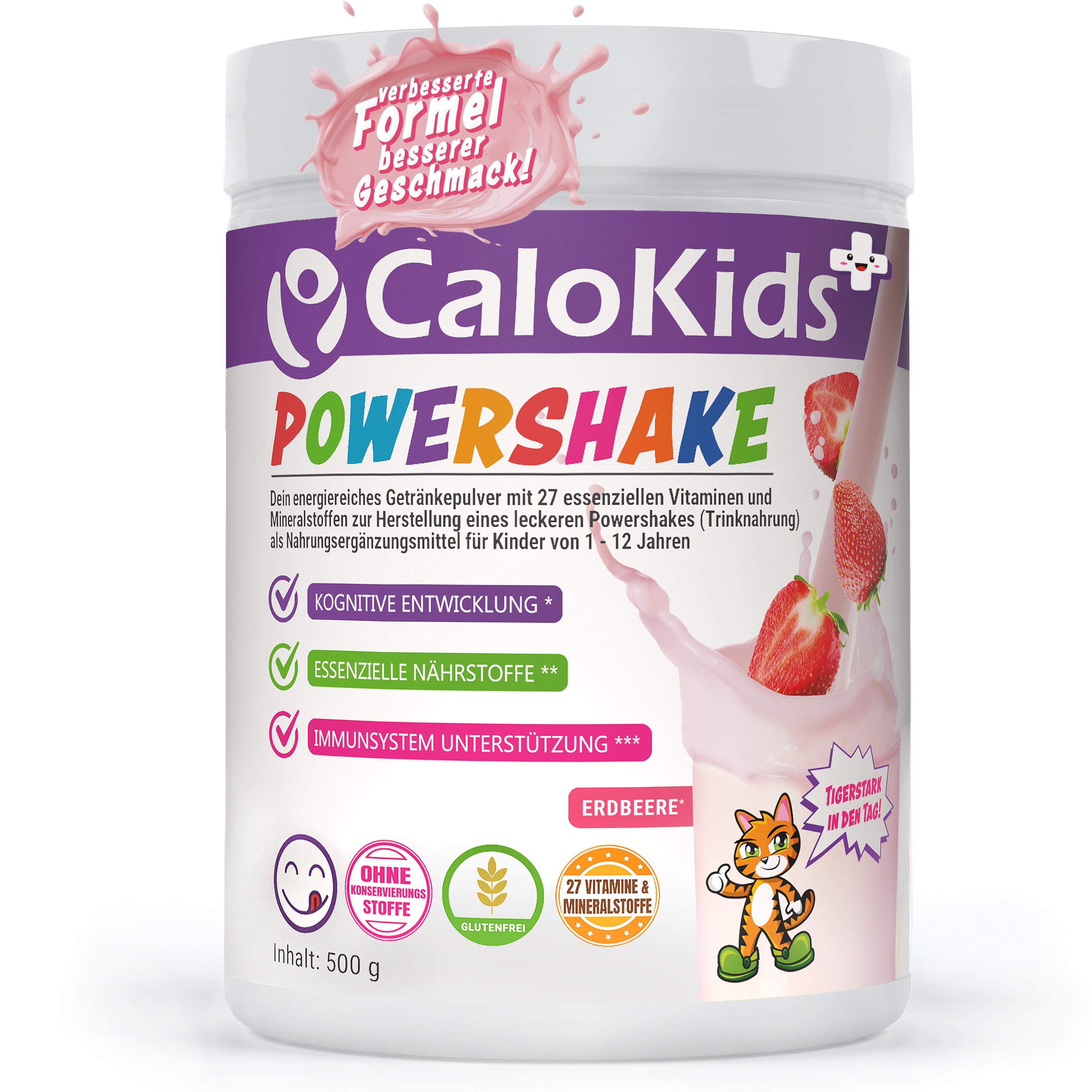 KAP3 Premium Kinder Trinknahrung CaloKids+ – Die optimale Lösung für Wachstum und Entwicklung Erdbeere 500g