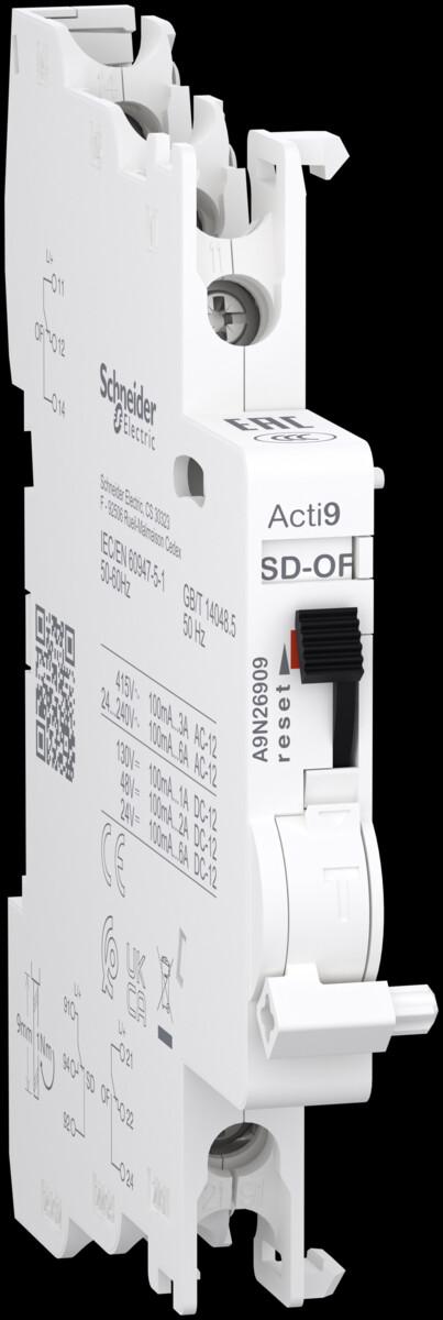 Schneider Electric Hilfskontakt + Hilfs-/Meldekontakt Acti9 OF+OF/SD, 2 Wechsler (2 CO)