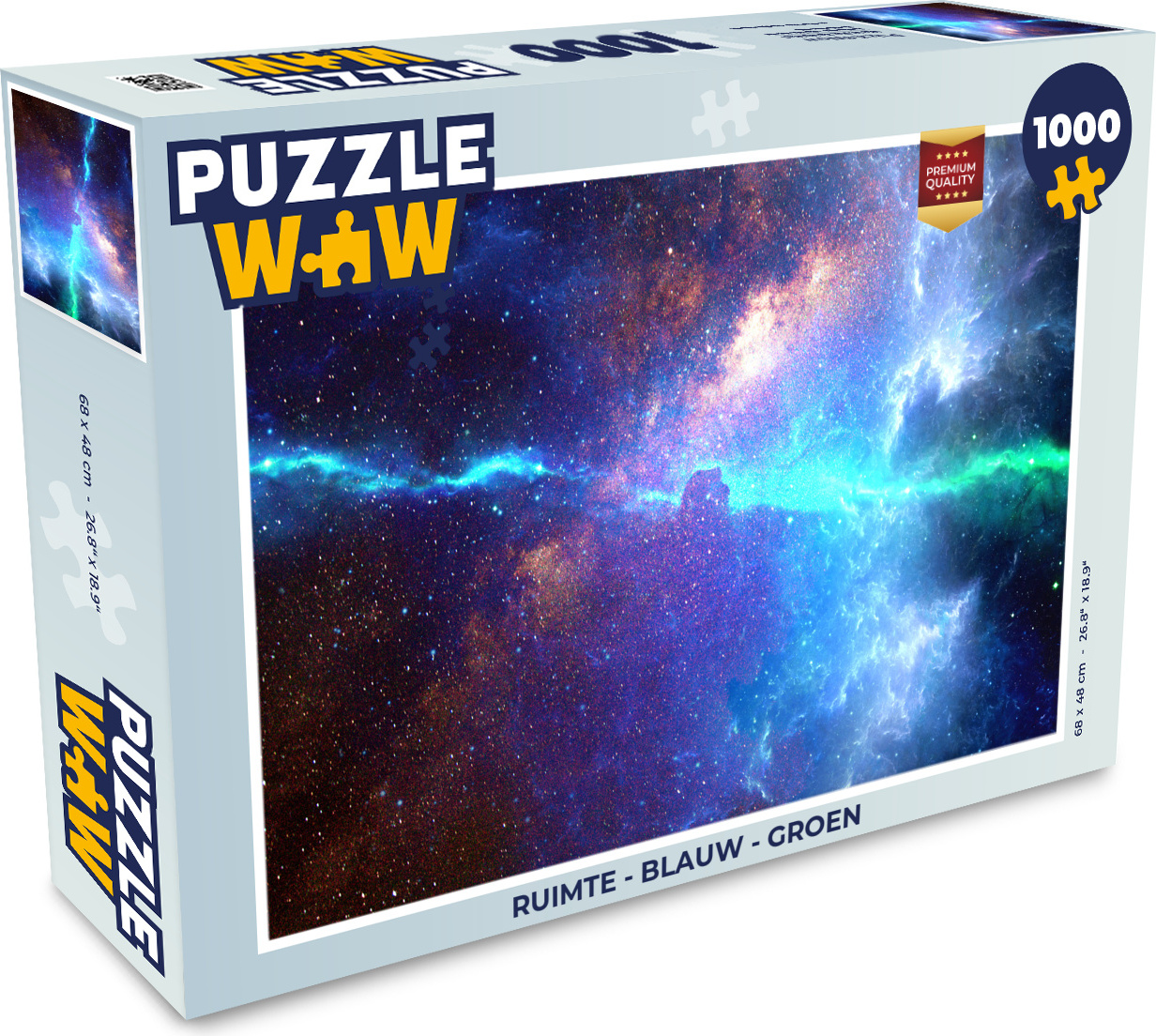 MuchoWow® Puzzle 1000 Teile Leerzeichen - Blau - Grün - Erwachsene - Rätsel 136|455061130