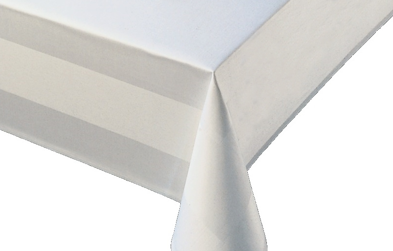 Damast Tischdecke Weiß Baumwolle Tischwäsche Tischtuch Tischdeko Atlaskante Deko 