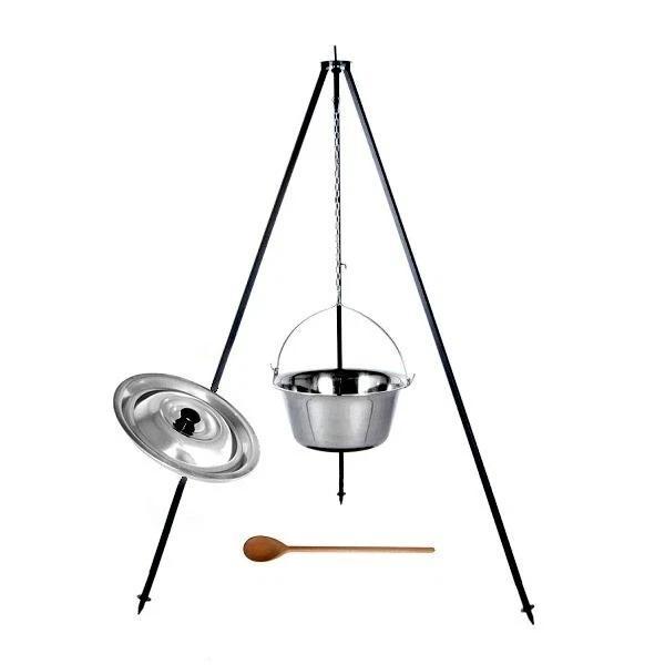 Sonstige Gulaschkessel Suppenkessel Gulaschkanone Campingofen Eintopfofen 10 L+ Stand