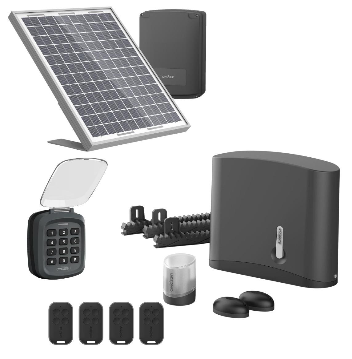 Solarantrieb mit Avidsen Zenia Digicode für 4 m Schiebetor