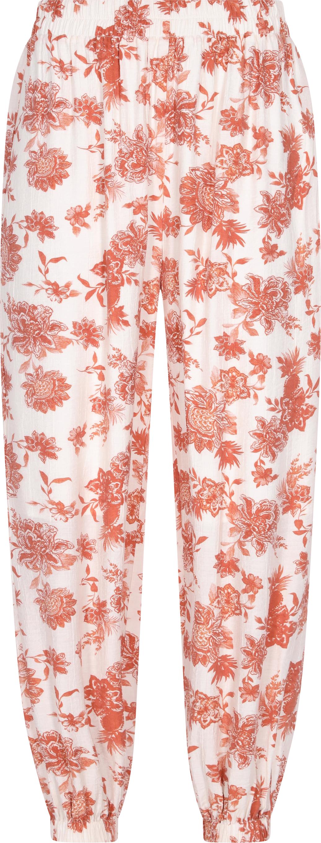 LOMASI damen hose - weiss orange, XXL