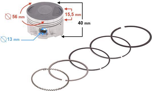 Moretti Hyper 125 cm³ Graphitkolben