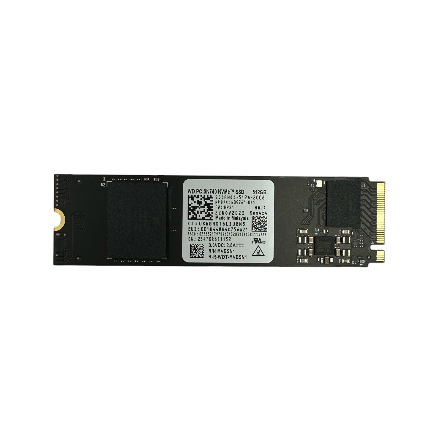 Western Digital 512GB SSD M.2 PCIe NVMe Notebook Festplatte