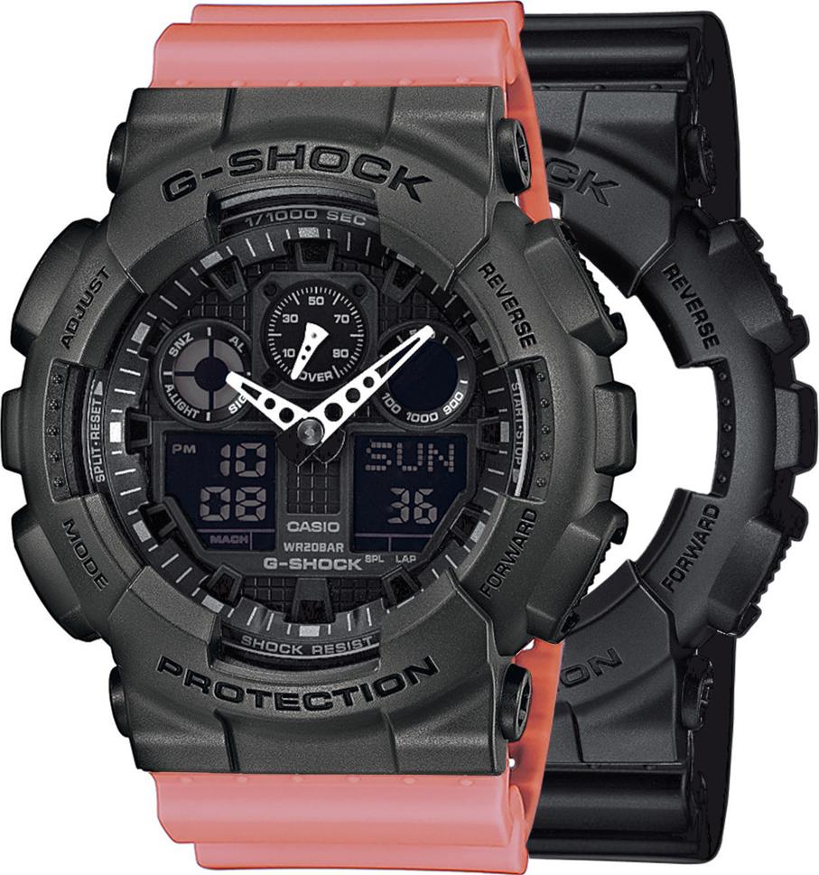 Zegarek Casio G-Shock SET GA-100-1A1ER + BEZEL 10467795 + PASEK 10498150 20BAR