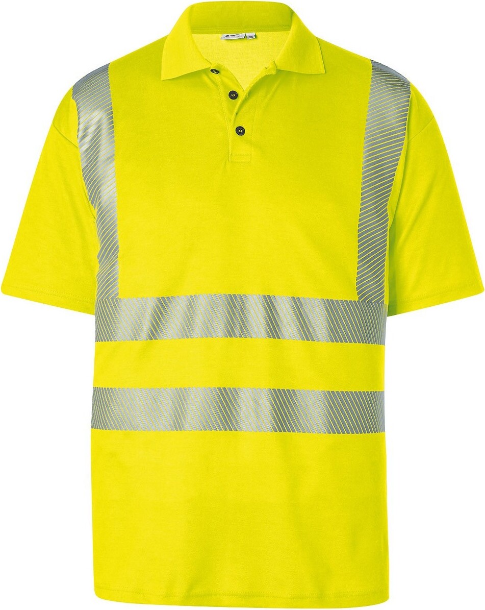KÜBLER REFLECTIQ Polo PSA 2 warngelb 5142 8205-34-L