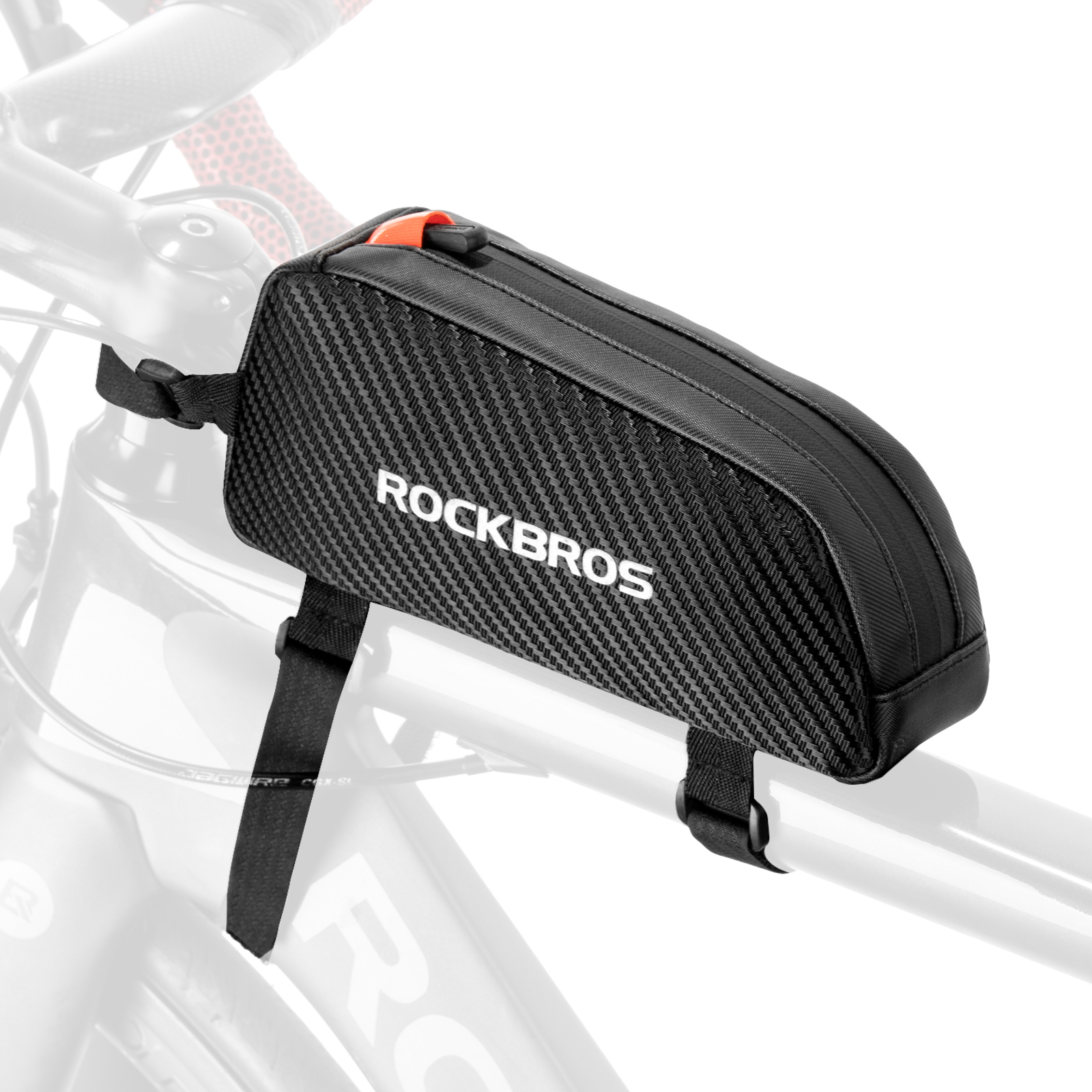 ROCKBROS Rahmentasche Fahrradtasche für Fahrradrahmen ca.1L Schwarz 22 * 10 * 5,5cm ROCKBROS-1L