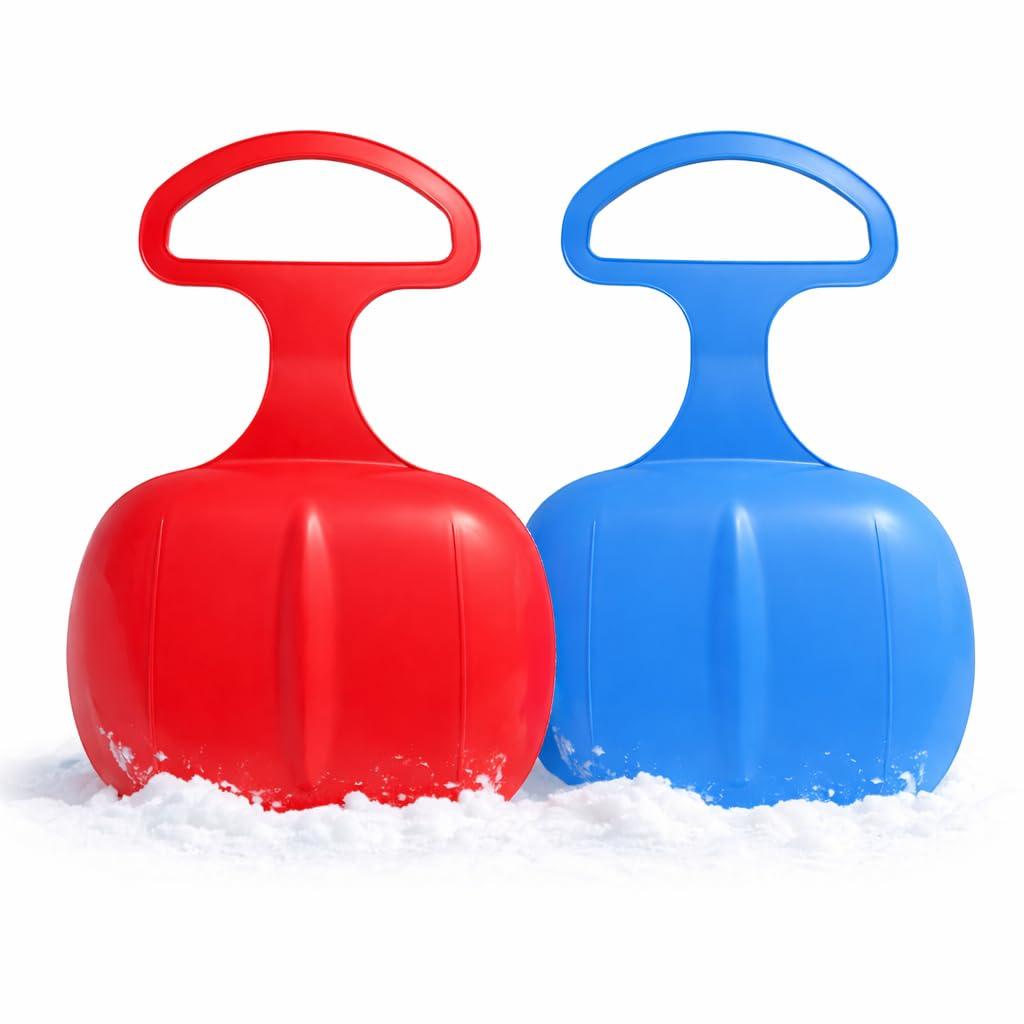 TK Gruppe 2x Porutscher - Schlitten Bob in blau & rot - für Kinder zum Porutschen & Schlittenfahren