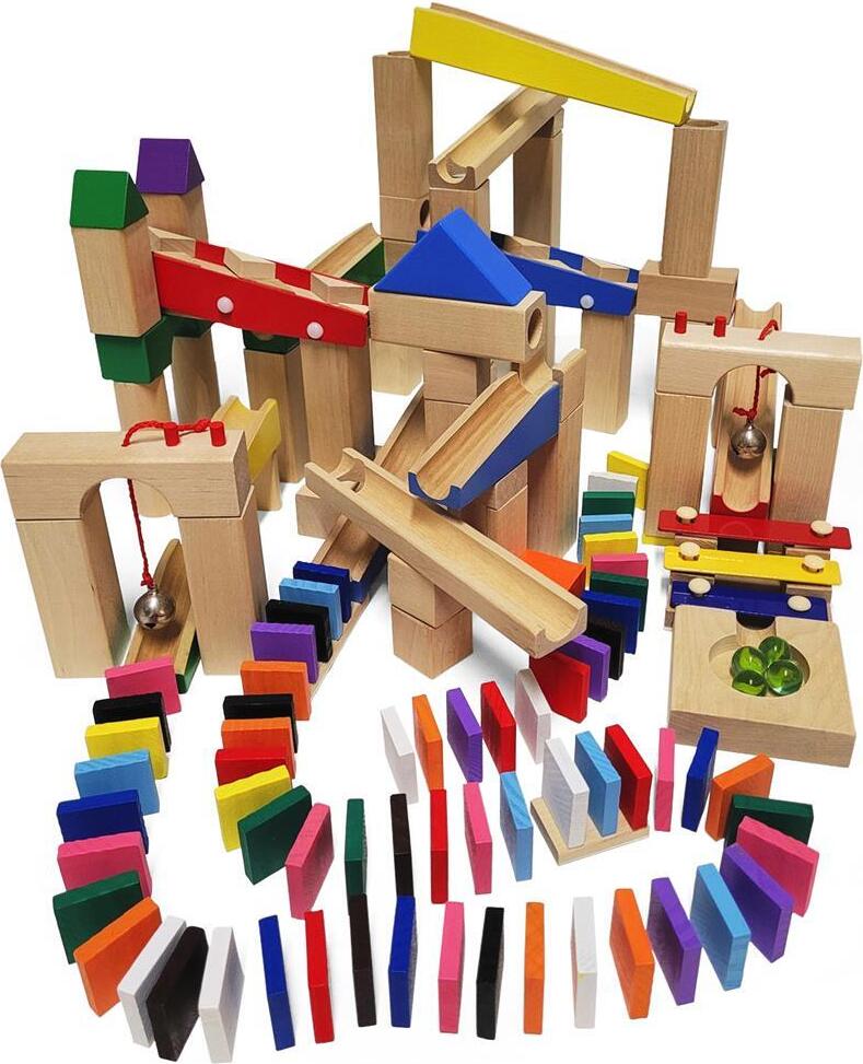 Calmado - Dominosteine Set, Domino Steine Spiel aus Holz im Set ink. Tasche CT-005