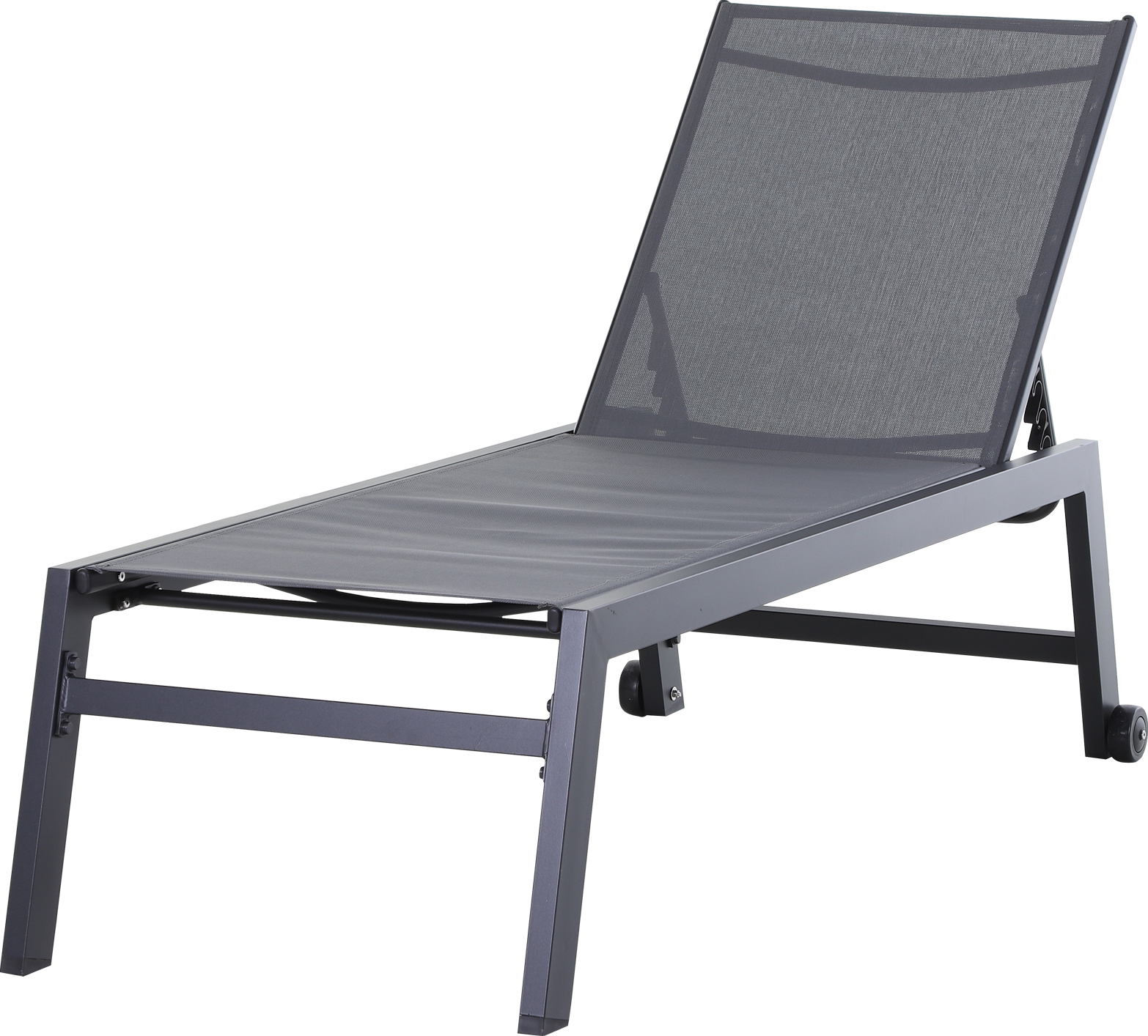 Lehátko Outsunny, záhradné lehátko, 5-stupňové operadlo, hliník, sivá farba, 169 x 65 x 102 cm