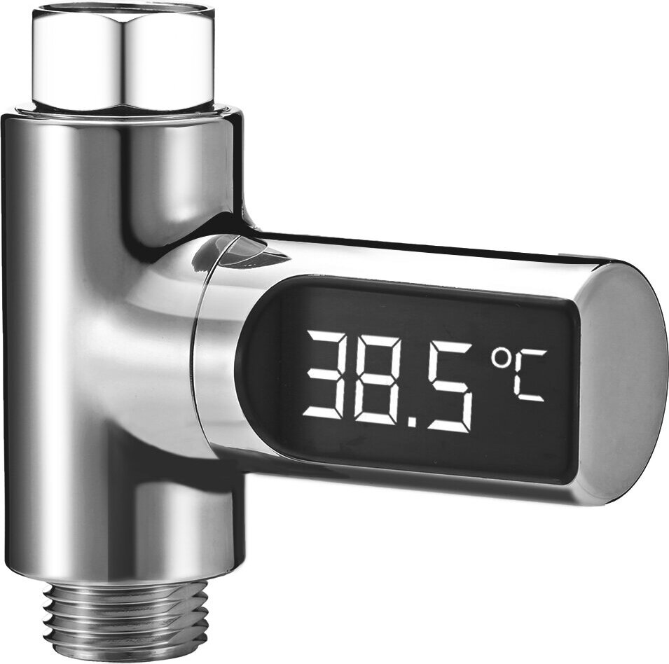 Alle Hersteller LW-101 LED Display Home Wasserdusche Thermometer Fluss Selbstgenerierende Elektrizität Wasser Temperatur Meter Monitor Energie Smart Meter für Babypflege