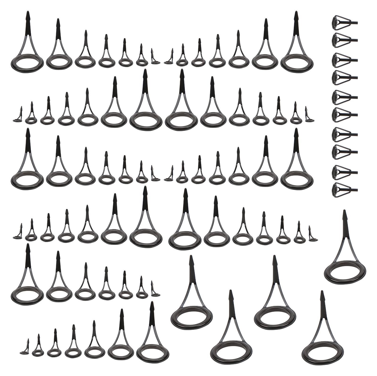 Gistuch Angelrute Ein -Fuß -Pole Augen Ringe Reparaturleitungsanleitungen Spitze Top Ring Set Set