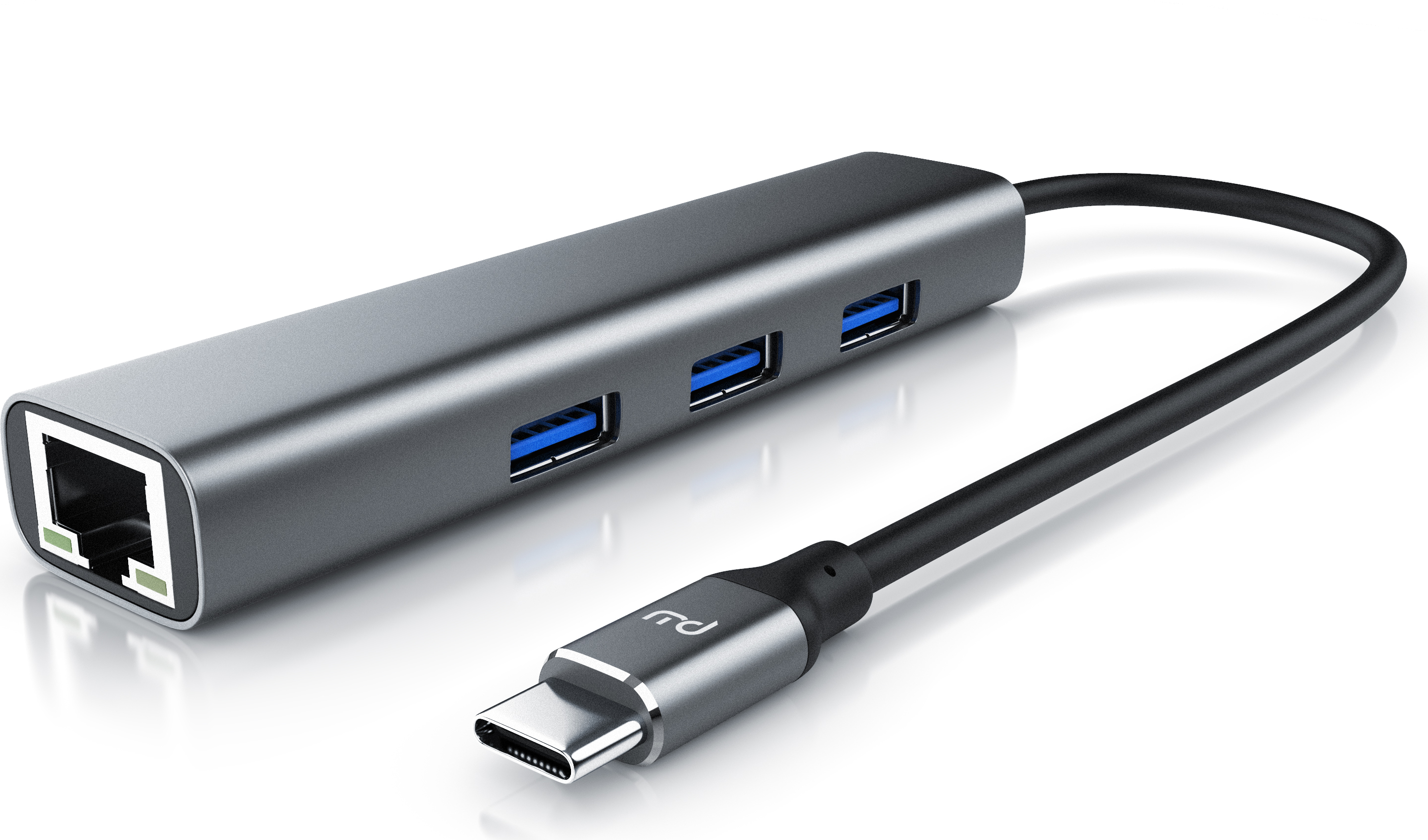 Primewire - USB C HUB s RJ45 Ethernet - 10/100/1000 Mb/s - Gigabit Ethernet, sieťový adaptér LAN - 3 x USB 3.2 Gen.1 A porty - notebooky, ultrabooky a 722304821722
