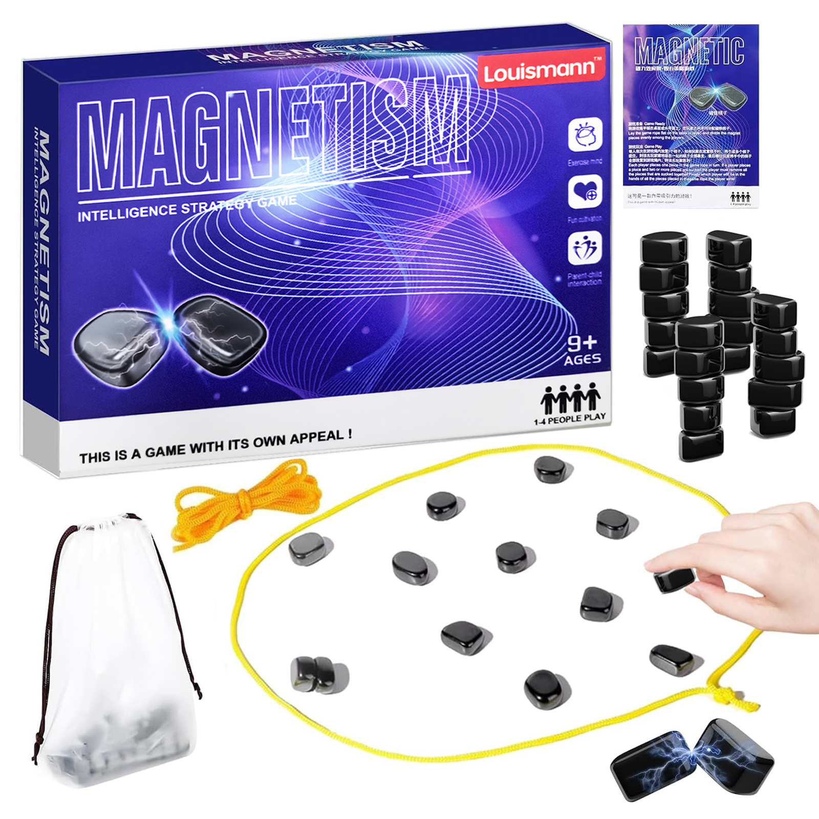 Magnetisches Schachspiel Von Joycabin - Tragbares Strategiespiel Mit 20 Figuren & Aufbewahrungstasche