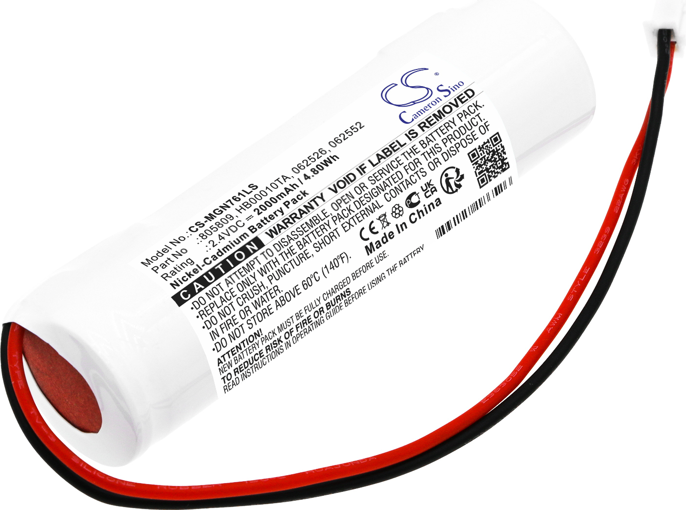 TECHTEK Akku Kompatibel mit [BAEH] 062526, 062552, BAPI 060894, IP66 ECO1, für [Legrand] 111903, 117318, 805809, B65LED, BAEH IP66 ECO 1, BAES, BAPI 062526, 062552, 805809, HB00010TA